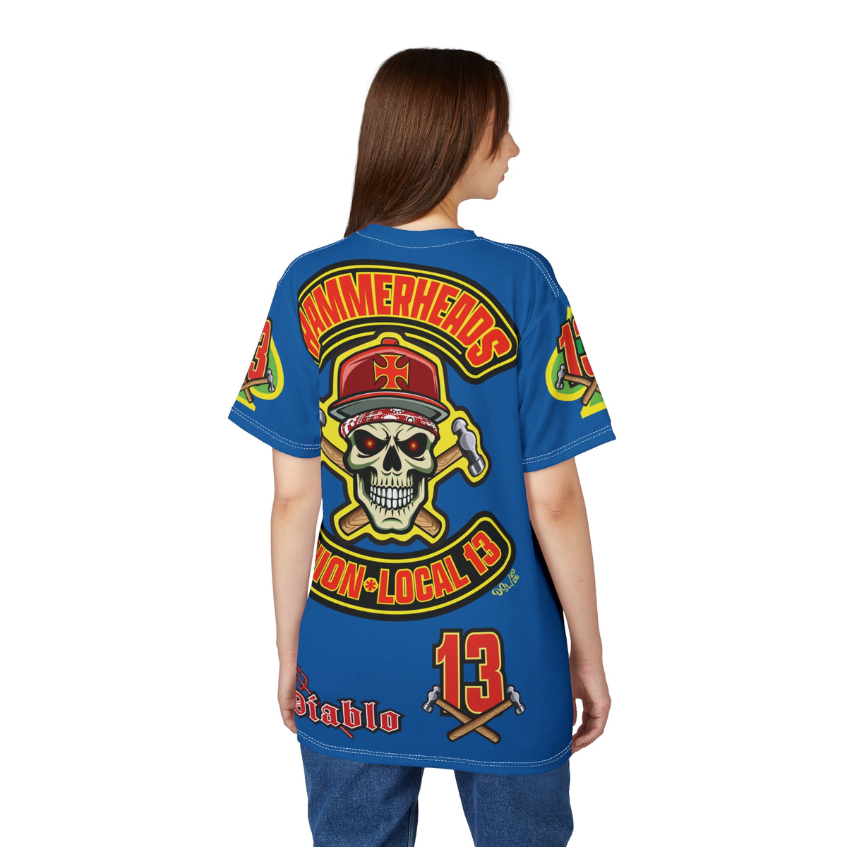 Hammerheads Union Local 13  -  Custom Motorcycle Riding Super Tee - Super Comfort and Fit