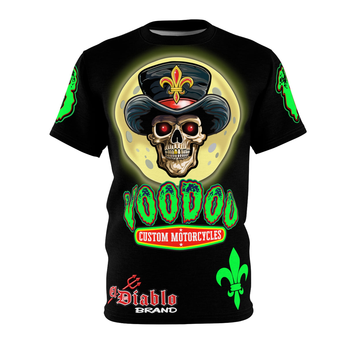 Voodoo Motorcycles HiViz Badass Super Tee, Unique Graphic Tee, Custom HiViZ Apparel