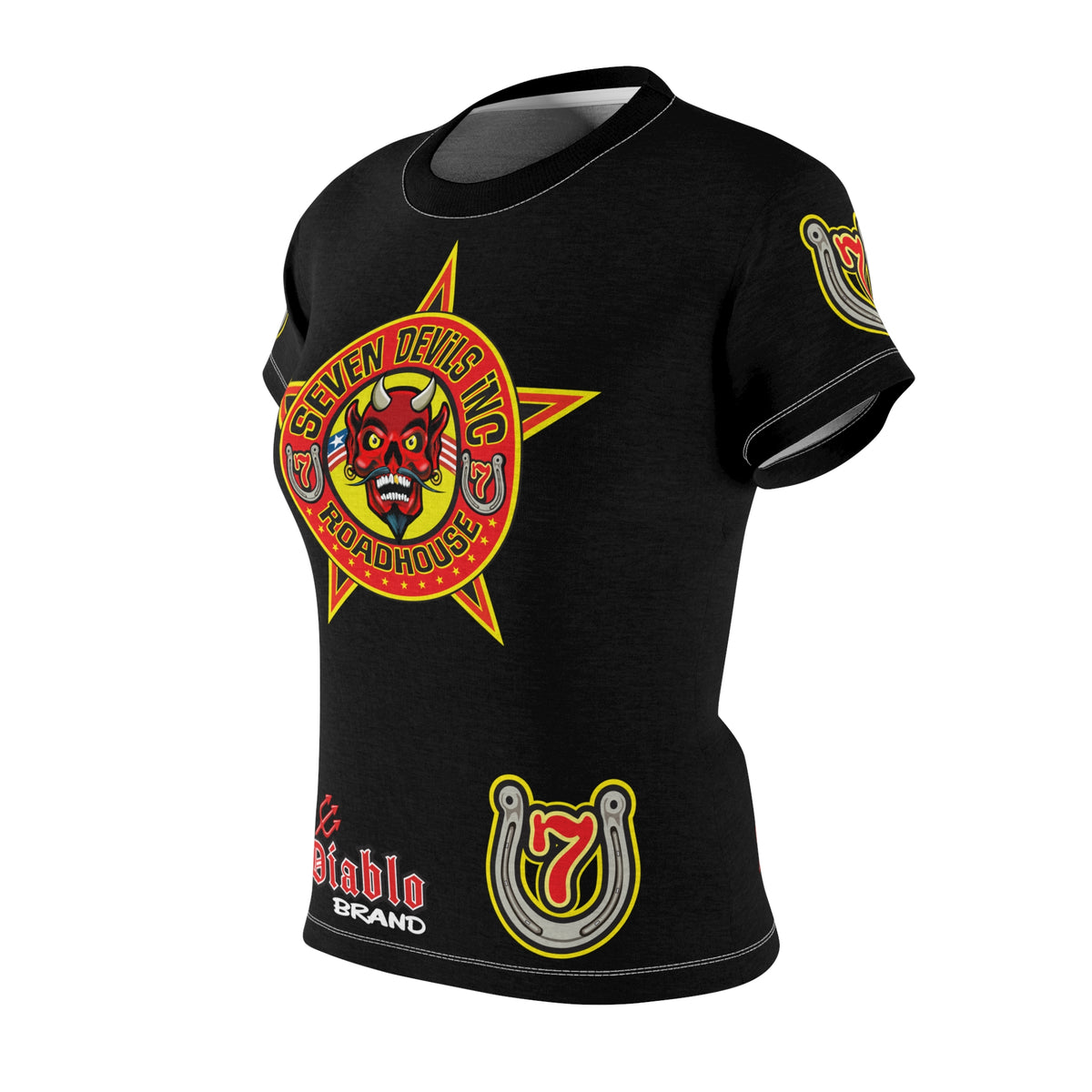 Women's Cut Seven Devils Roadhouse Graphic Tee — HiviZ Graphics