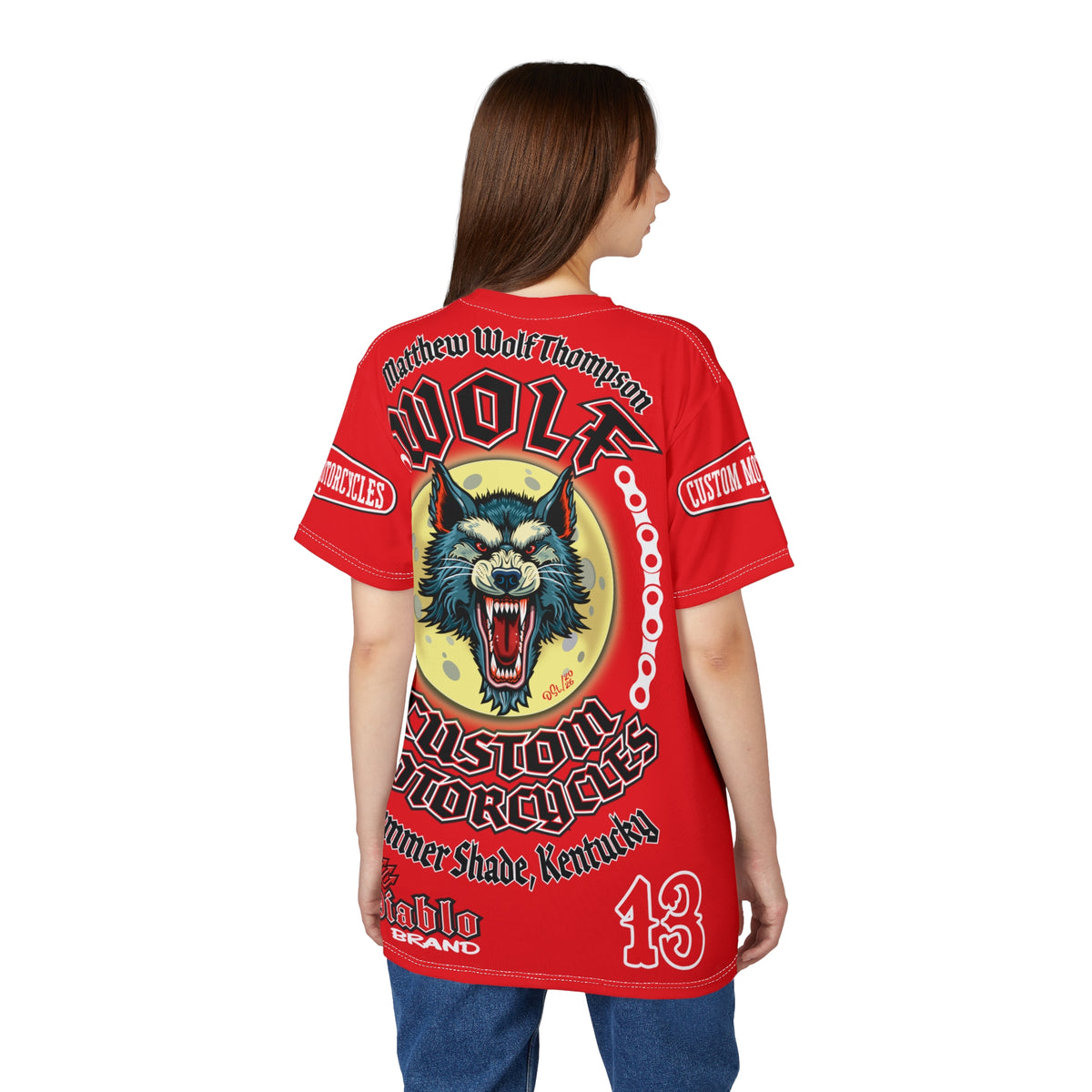 MWT Wolf Custom Motorcycles Super Tee — Viciously Cool High Performance Motorcycle Riding Shirt