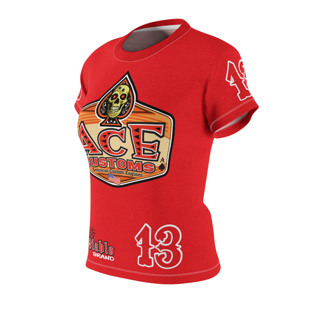Women's Cut El Diablo Super Tee - Form fitting Ladies Motorcycle Riders Tee