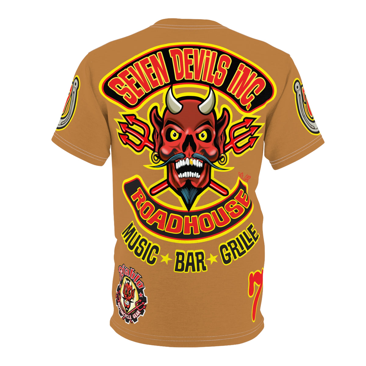Seven Devils Inc. Roadhouse Graphic Tee - Motorcycle Custom Riding Super Tee