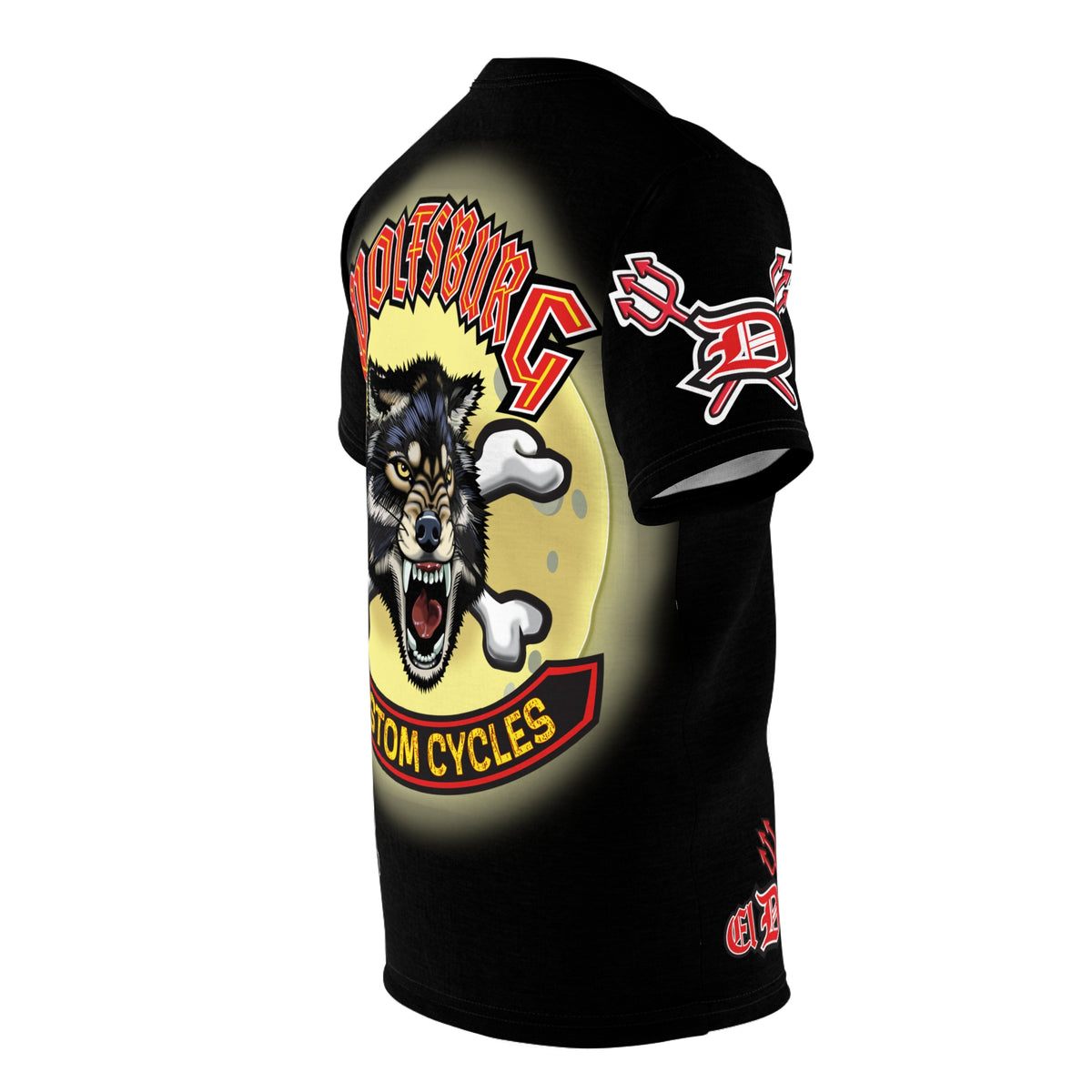Wolfsburg Custom Cycles Motorcycle Riding Tee Shirt - Cool Riding Comfort