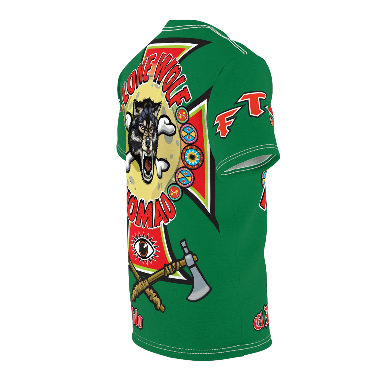 Lone Wolf Nomad HiViz Super Tee - For The Independent No Club Bikers For Life