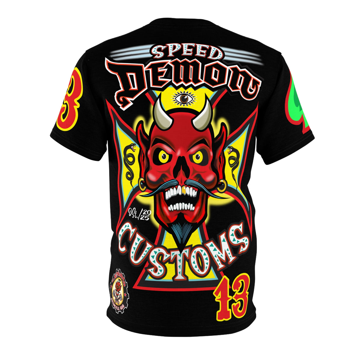 Speed Demon  - Devilish Design, HiViz - Custom Made for Motorcycle riding - Super Tee