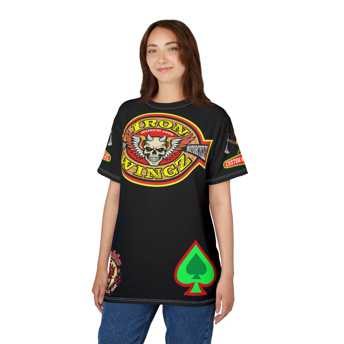 Iron WingZ Customs HiViz High Performance Motorcycle Riding Super Tee