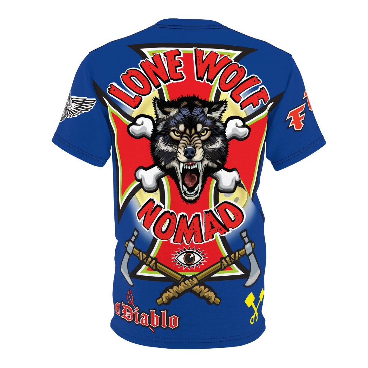 Lone Wolf Nomad HiViz Super Tee - For The Independent No Club Bikers For Life