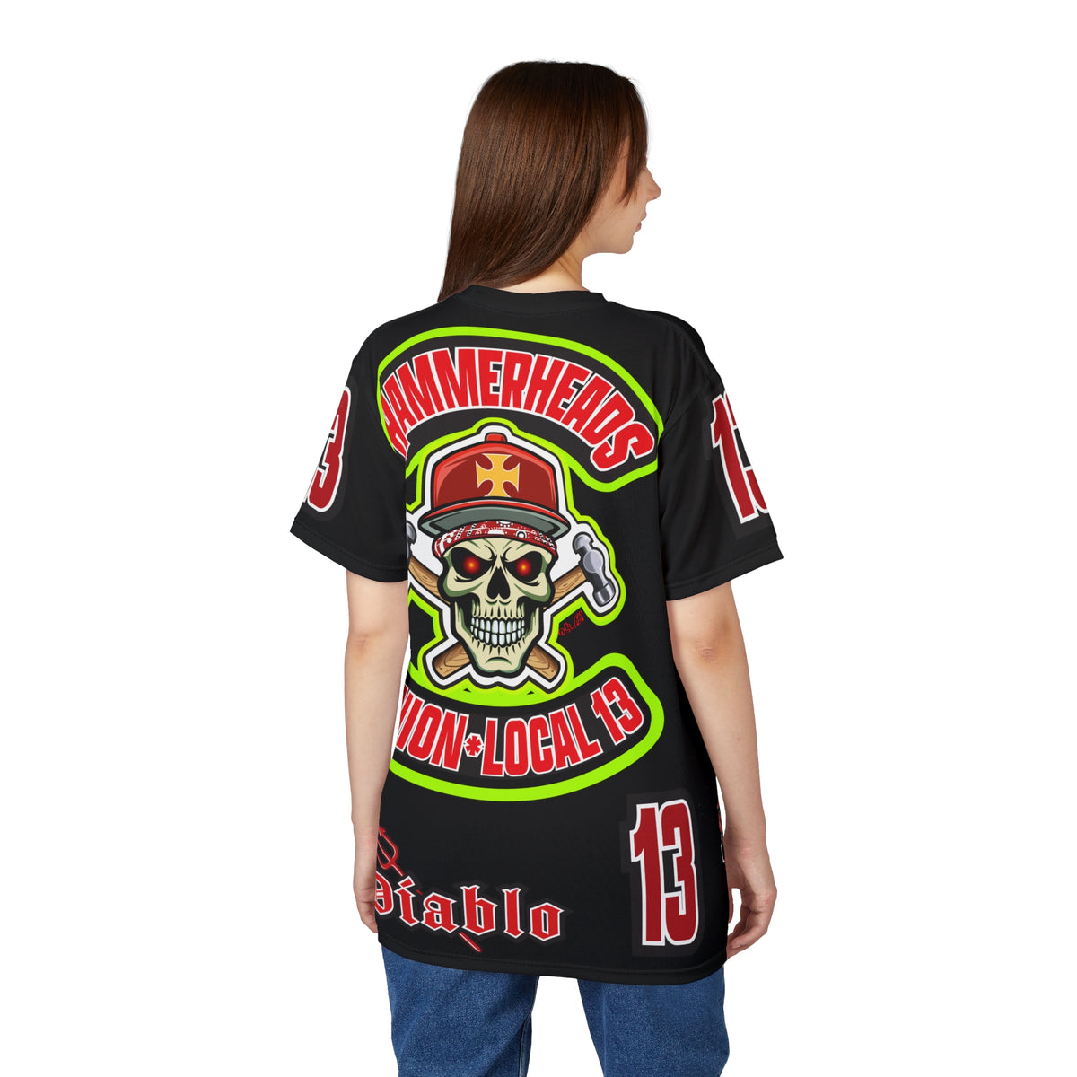 Hammerheads Union Local 13 (FAFO Version) HiViz Super Tee - Rough Tough Bad Attitude Motorcycle Riding Tee