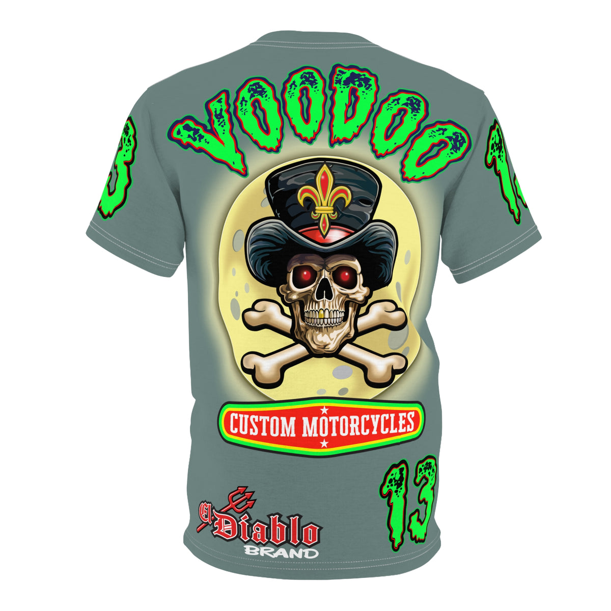 Voodoo Motorcycles Badass Super Tee, Unique Graphic Tee, Custom Biker Apparel