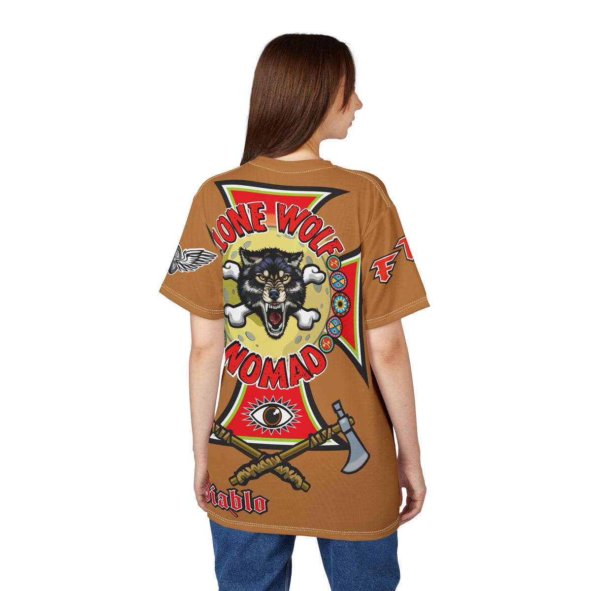 Lone Wolf Nomad HiViz Super Tee - For The Independent No Club Bikers For Life
