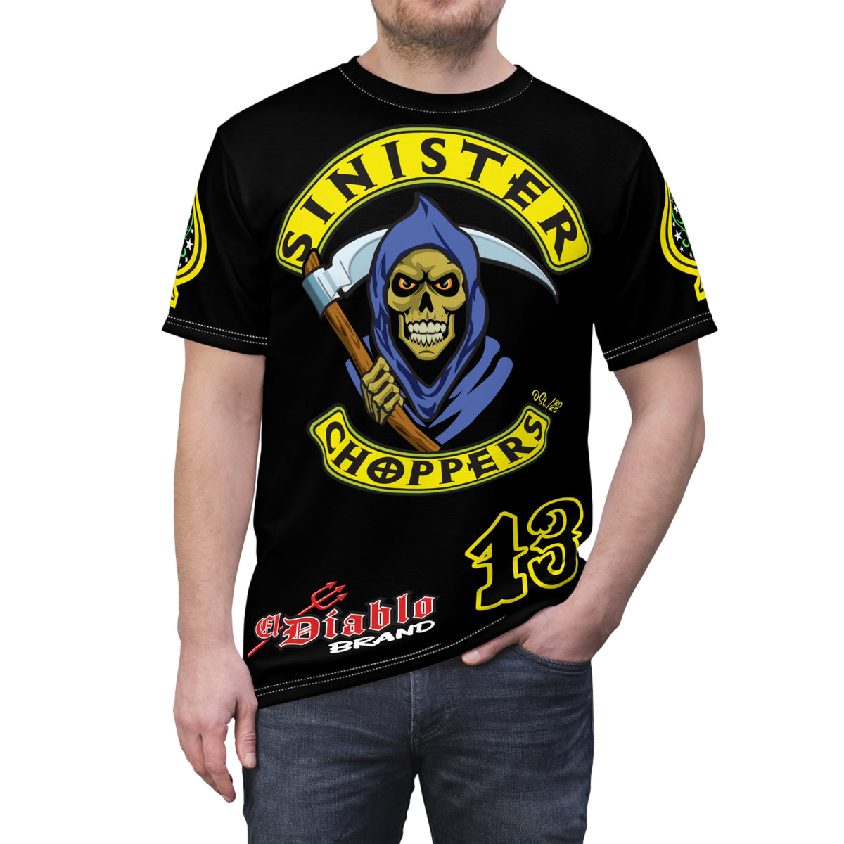 Sinister Choppers Custom Motorcycles - Custom Reaper Super Riding Tee - High Performance Riding Wear