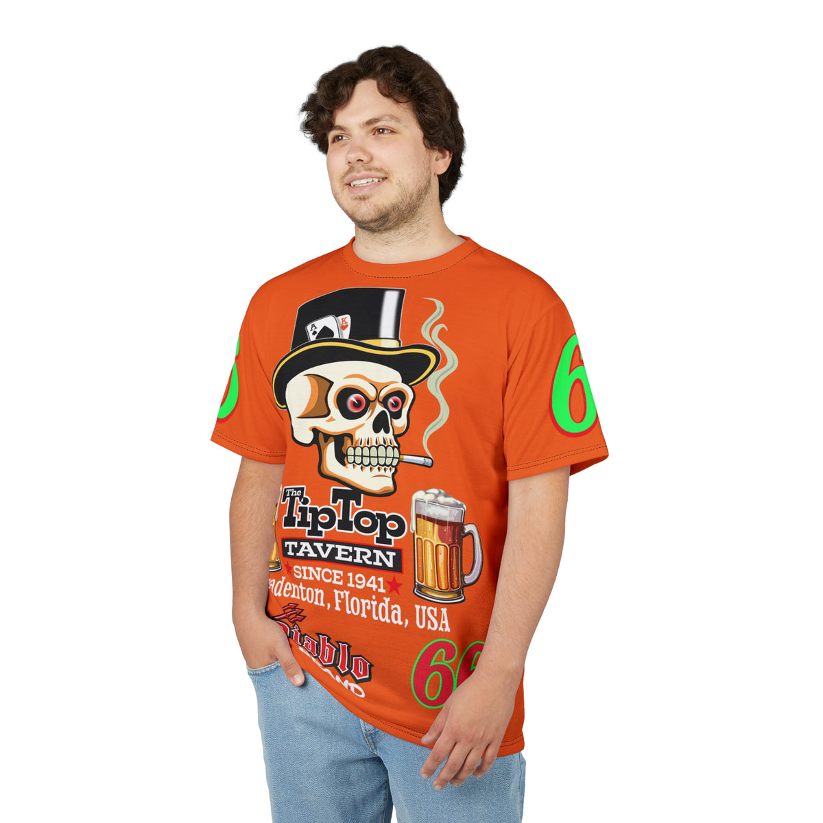 Tip Top Tavern Dive Bar Super Tee - Orange Crush - Special Edition Graphics - America's Best Dive Bar - Bikes Beers Babes & Bros. - Biker Bar Tee