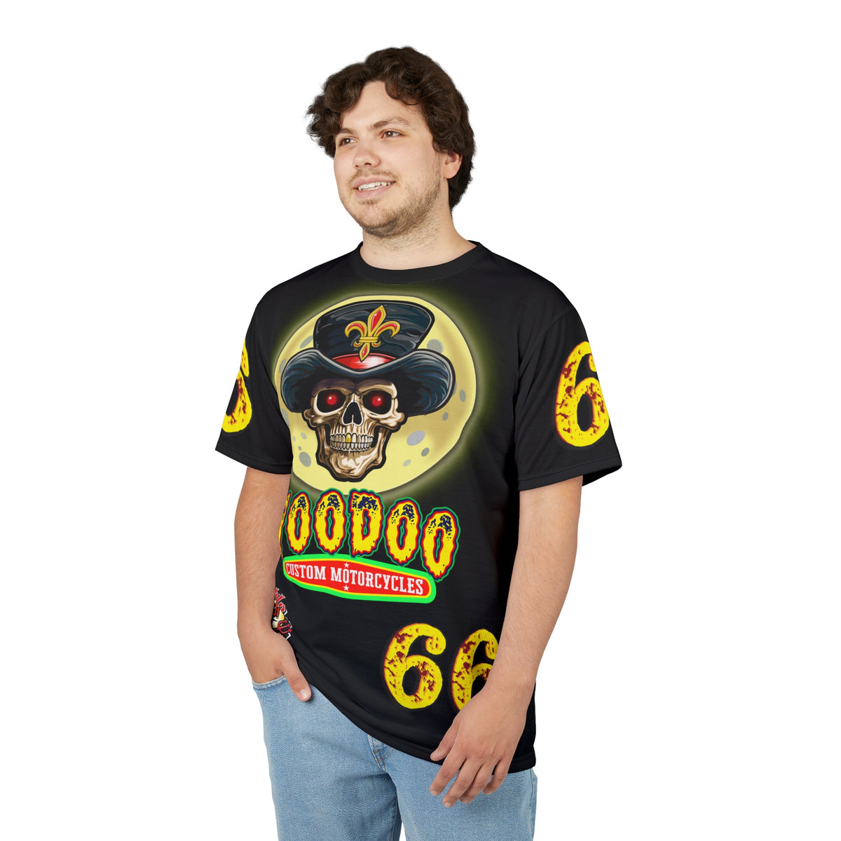 Voodoo Nightmare 66  Ultimate Motorcycle HiViz Super Tee, XLGraphics , Custom Riding Apparel
