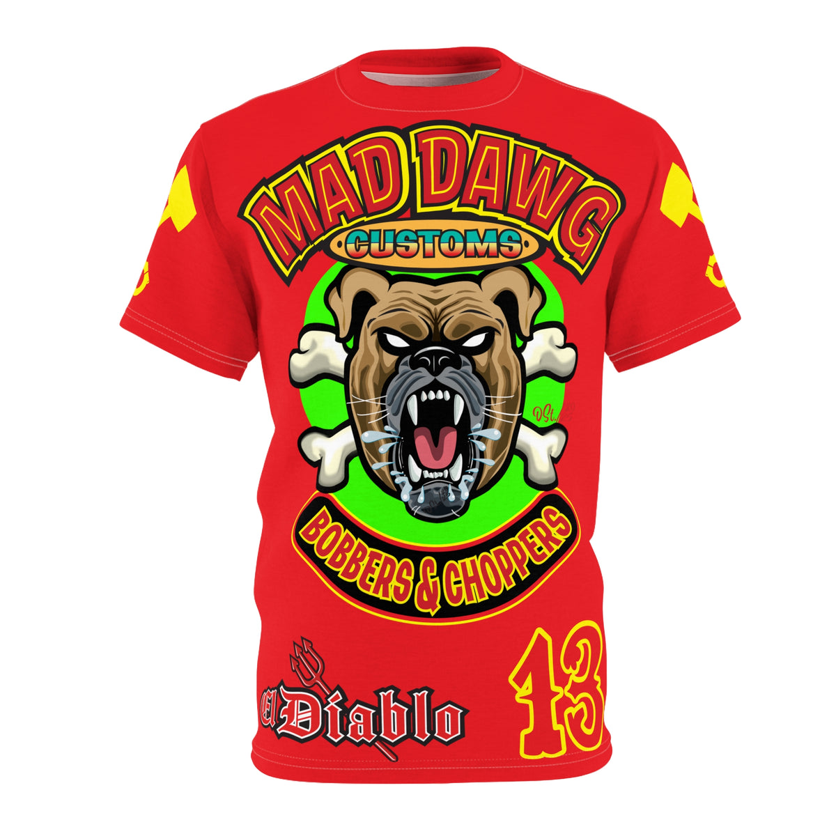 Mad Dawg Customs HiViz, High Performance Super Tee - Mad Dawgs & Bad Dawgs must have Riding Super Tee