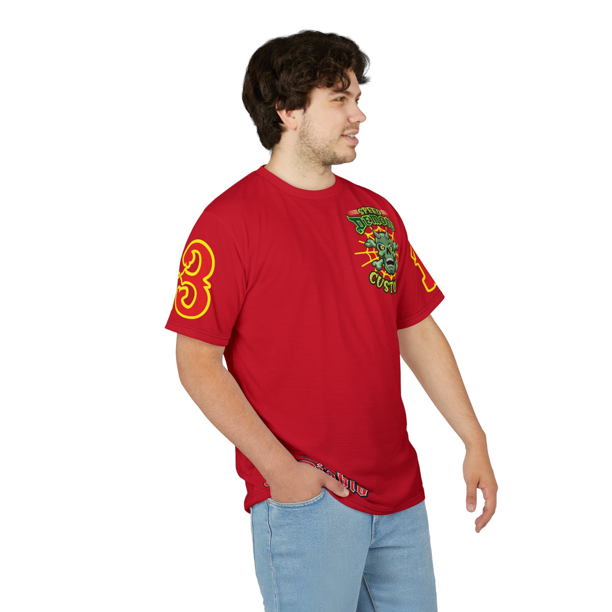 Speed Demon HiViz Unisex Cut & Sew Tee (AOP)