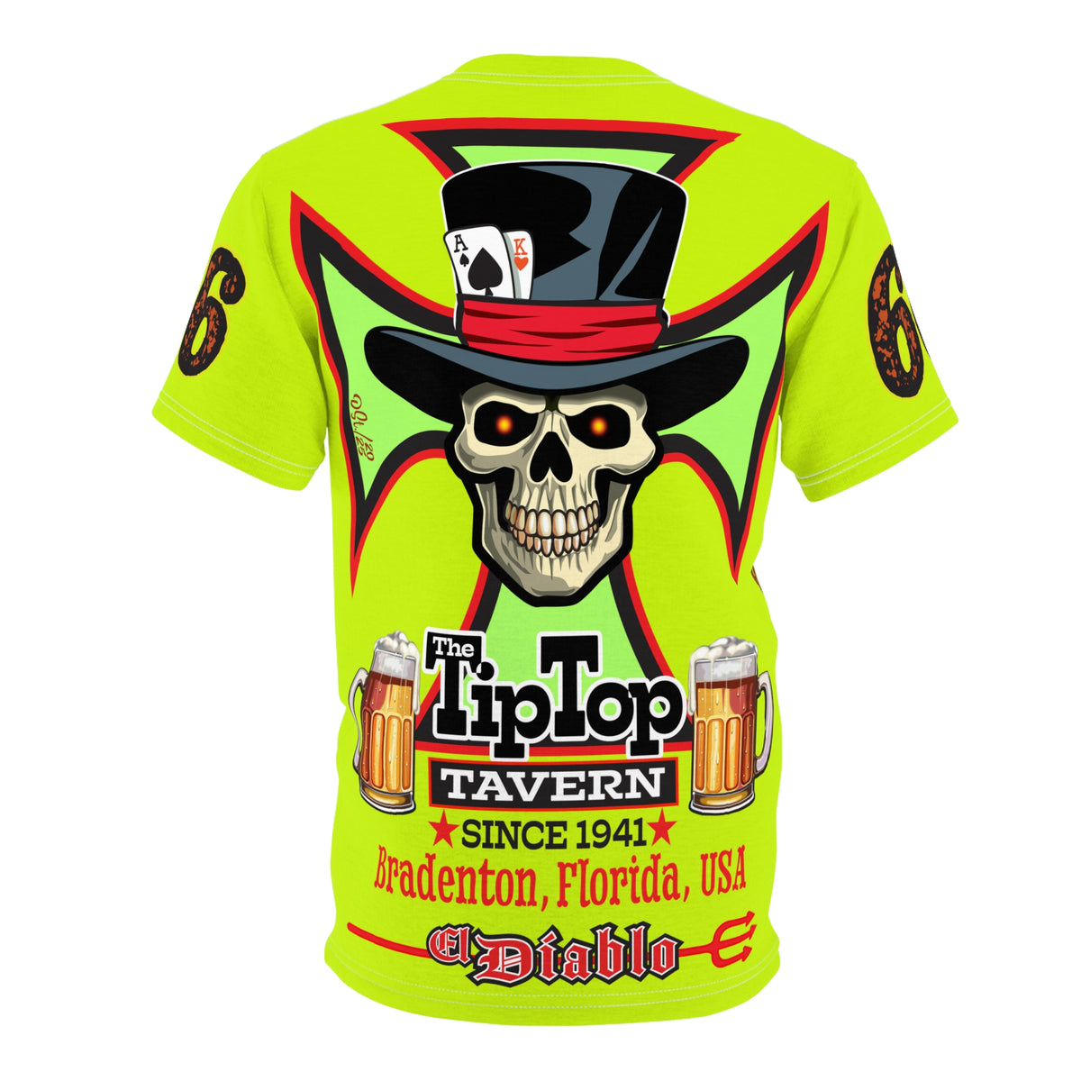 Very Special Tip Top Tavern Dive Bar HiViz Lumina Super Tee (*Limited Edition) - America's Best Dive Bar, Bikes Beers Babes & Bros. - Honouring Biker Bar Tee