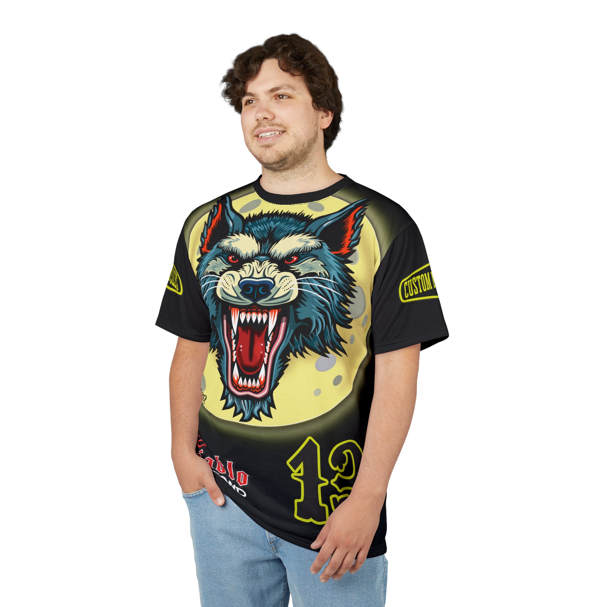 MWT Wolf Customs  INTIMIDATOR SPECIAL EDITIOM  13 Black & XLWOLF Graphics- Super Riding Tee —  The Best Biker Riding Tee EVER !!!