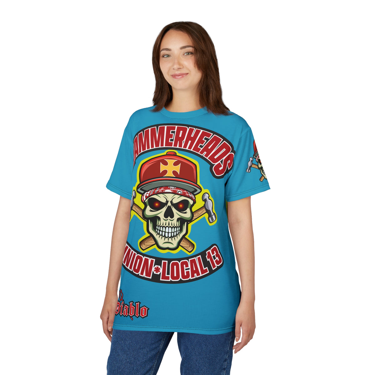 Hammerheads Union Local 13 Electric Blue Tie- Dye Riding Tee