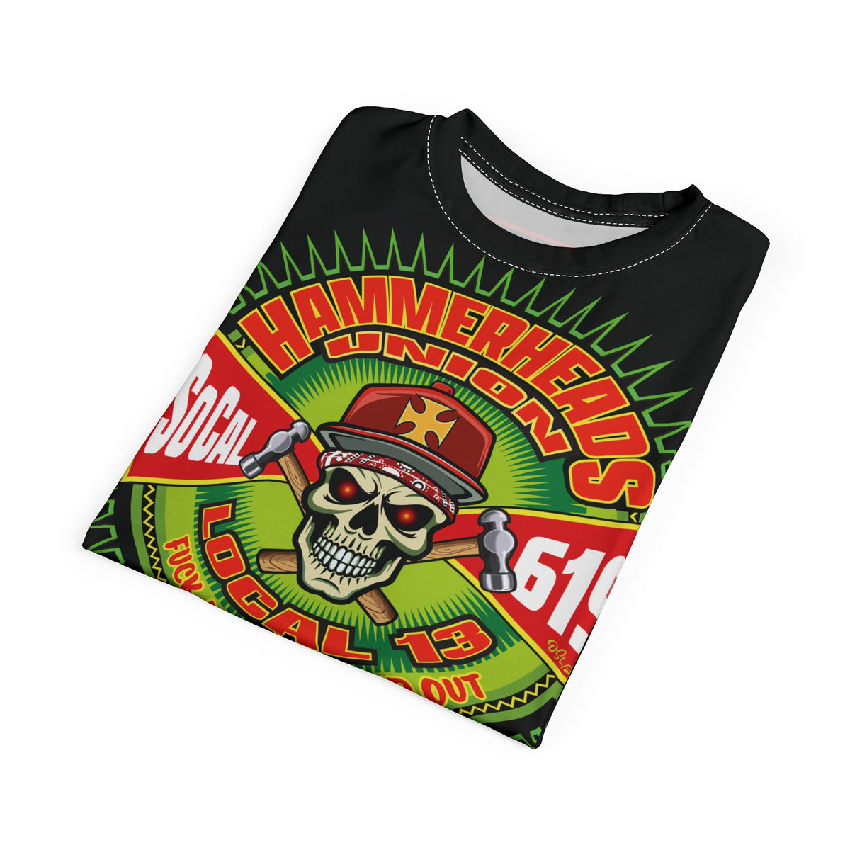 Hammerheads Union Local 13 FAFO -  Custom Motorcycle Riding Tee Shirt _ Super Comfort and Fit