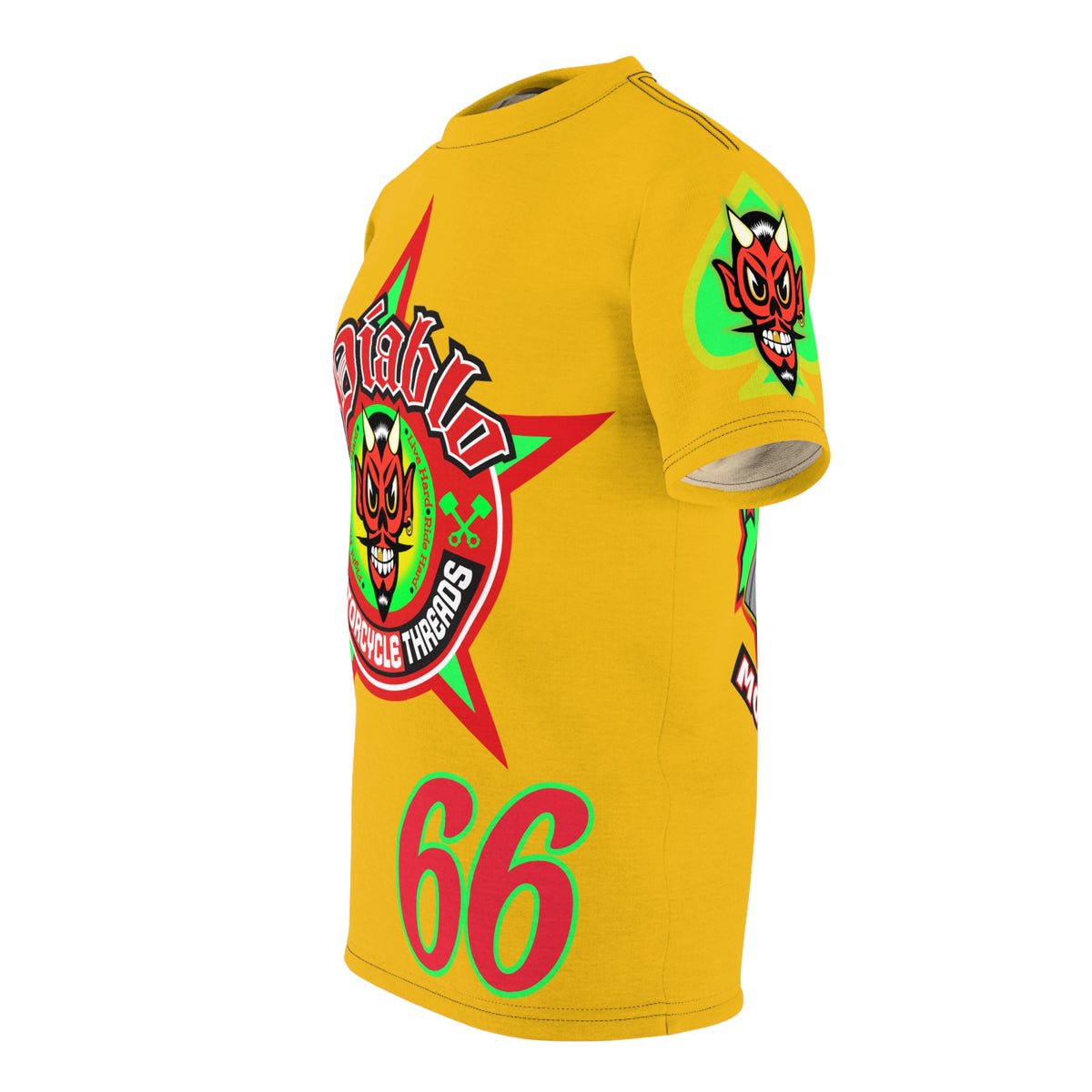 El Diablo Motorcycle Threads Unisex Cut & Sew Tee - Edgy Graphic Tee for Biker Enthusiasts