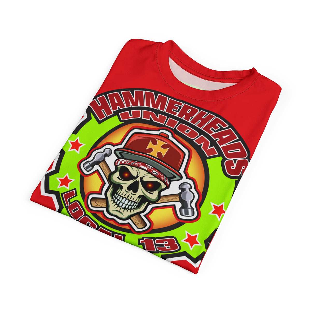 Hammerheads Union Local 13 HiViz Super Tee - Rough Tough Bad Attitude Motorcycle Riding Tee