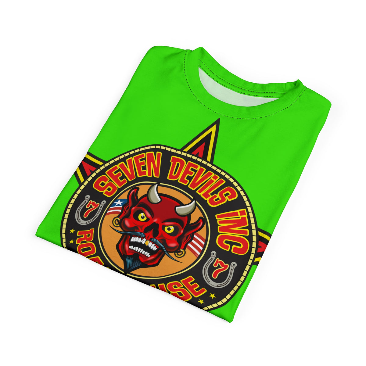 Very Special Seven Devils Inc. Roadhouse HiViZ Lumina Graphic Tee -  Motorcycle Custom Riding Super Tee