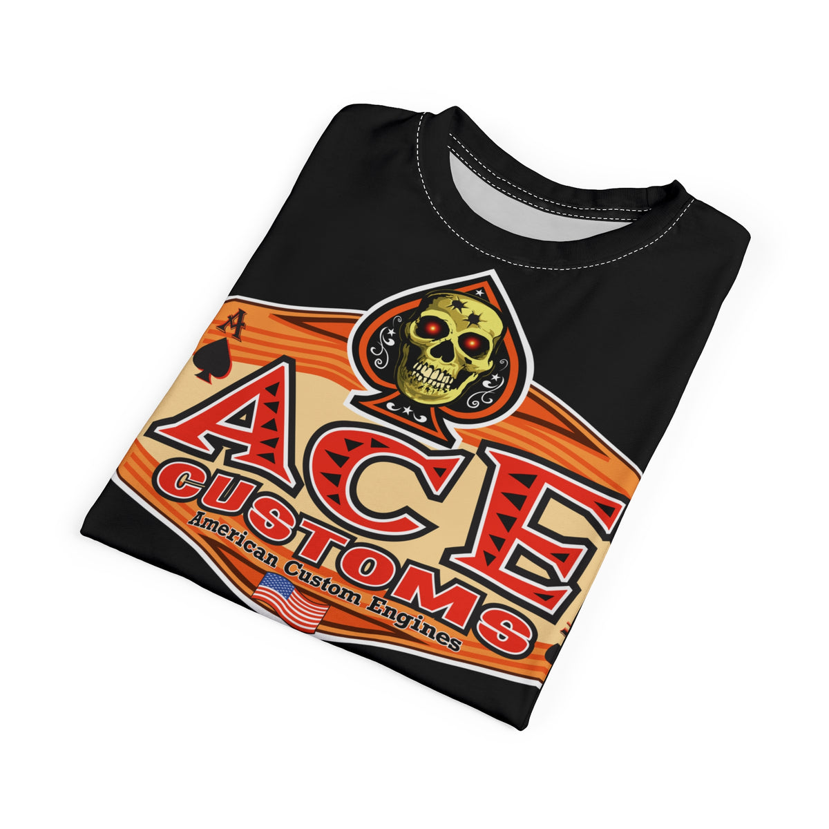 American Custom Engines ACE - Special Lumina Green  Ace of Spades Death Card High visibility Graphics