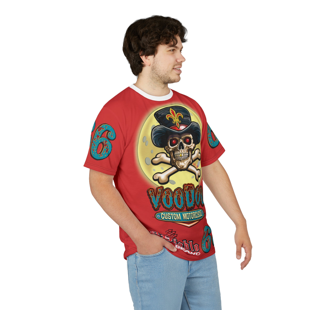 Voodoo Customs  Graphic Tee –  Edgy Style Riding Tee for Bikers