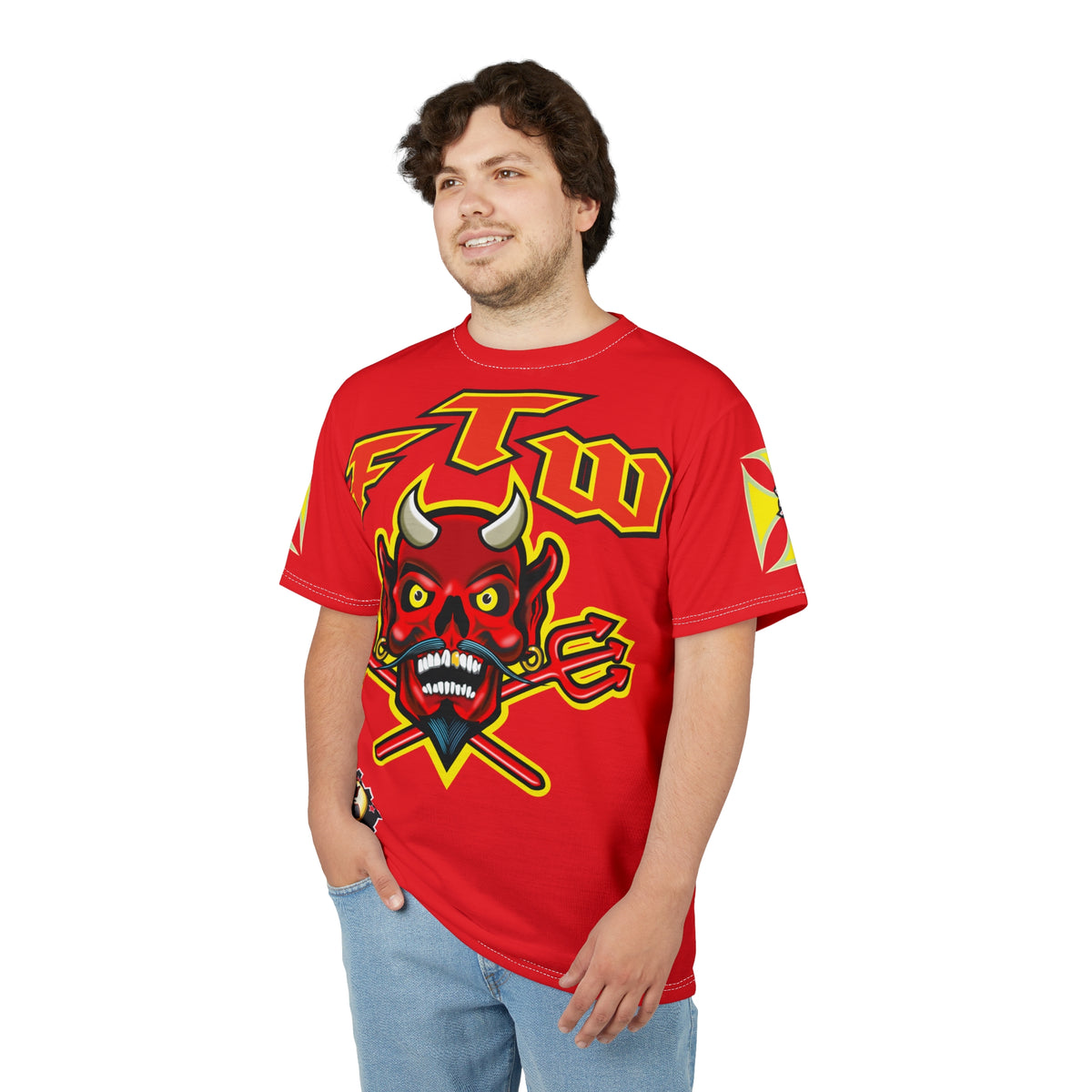 FTW Motorcycle Riders Super Tee - Edgy HiViz Colour Graphics - Show Your Attitude in Style