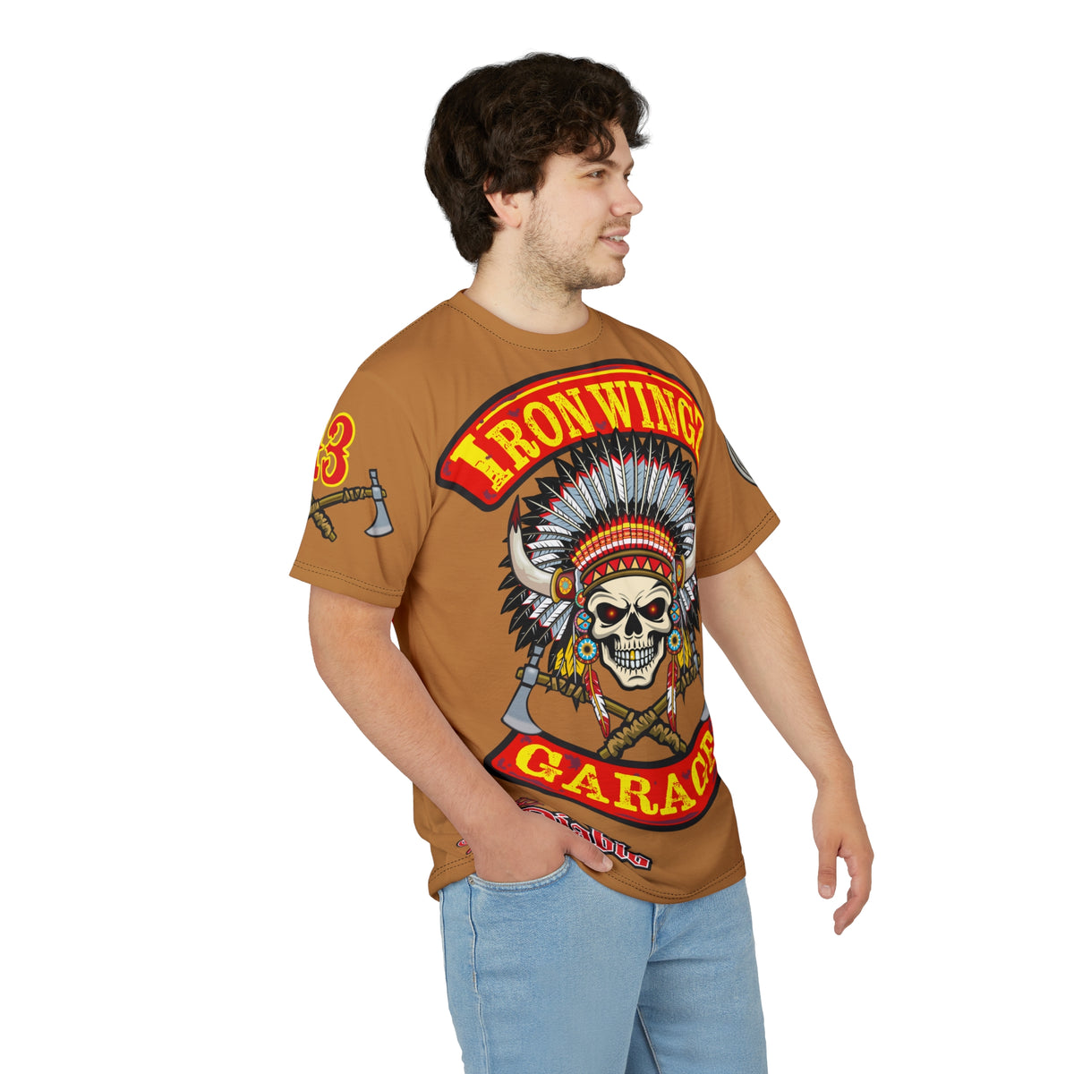 Iron Wingz Garage HiViZ Motorcycle Rider Super Tee