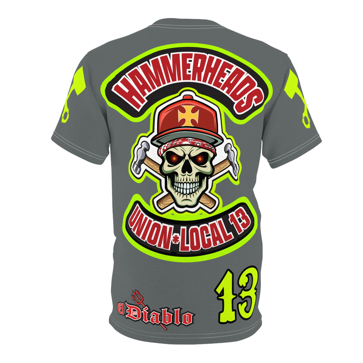 Hammerheads Union Local 13 - Custom Motorcycle Riding Tee Shirt _ Super Comfort and Fit