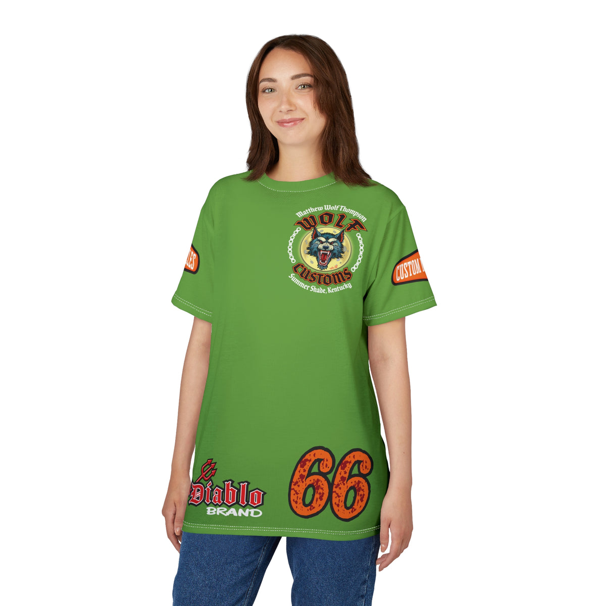 SRT MWT Wolf Custom Motorcycles Super Riding Tee - Viciously Cool High Performance Motorcycle Riding Shirt