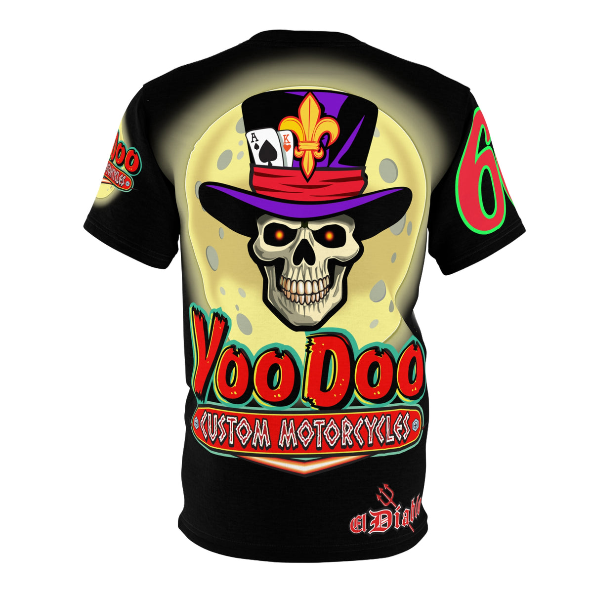 Voodoo Skull Unisex Tee - Custom Motorcycles Graphic T-Shirt