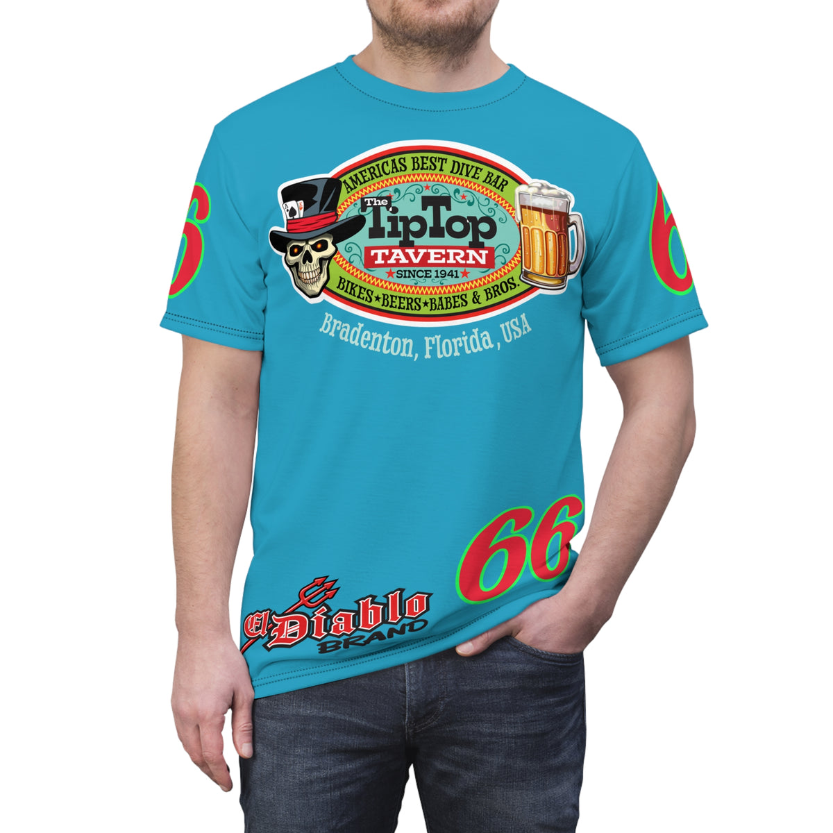 Tip Top Tavern Dive Bar Super Tee (*Limited Edition) - America's Best Dive Bar, Bikes Beers Babes & Bros. - Honouring Biker Bar Tee