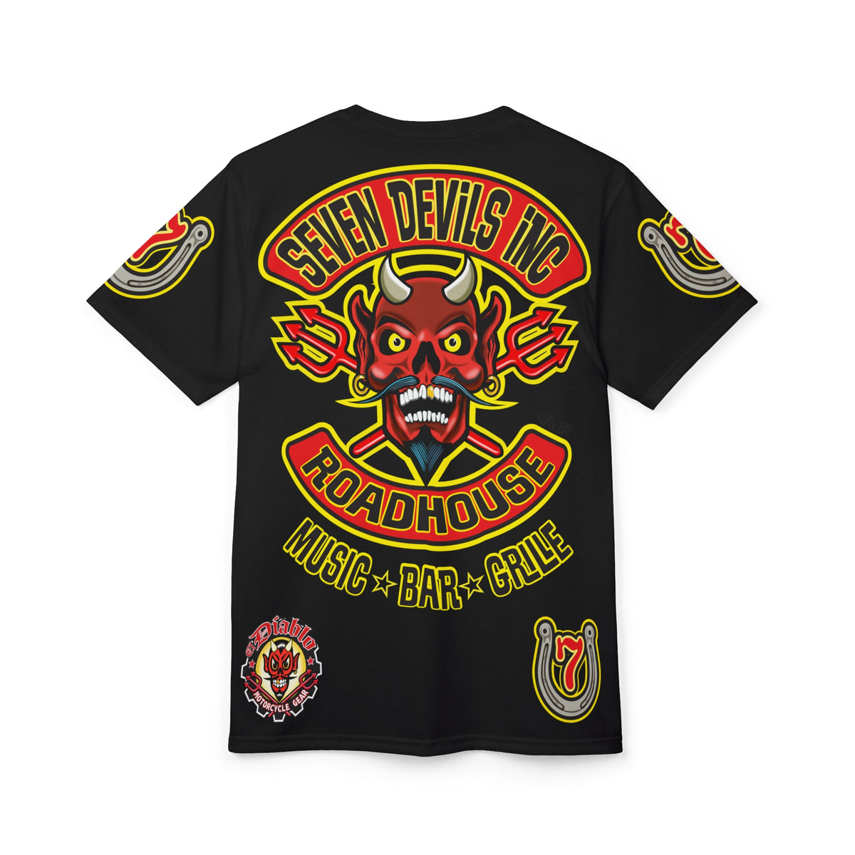 Seven Devils Inc. Roadhouse HiViz Graphic Tee - Motorcycle Custom Riding Super Tee