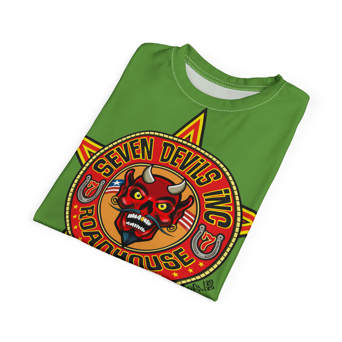 Seven Devils Inc. Roadhouse HiViz Graphic Super Tee - Motorcycle Custom Riding Tee