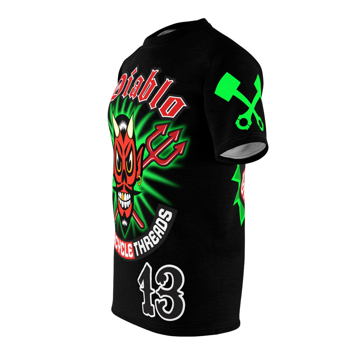 El Diablo Brand Hiviz Unisex Motorcycle Riders Super Tee