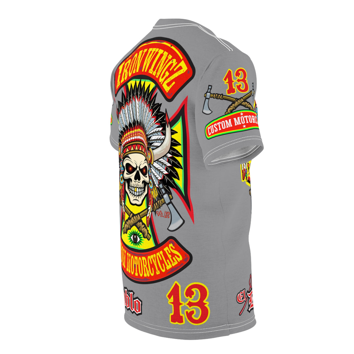 Iron Wingz Garage HiViZ Motorcycle Rider Super Tee