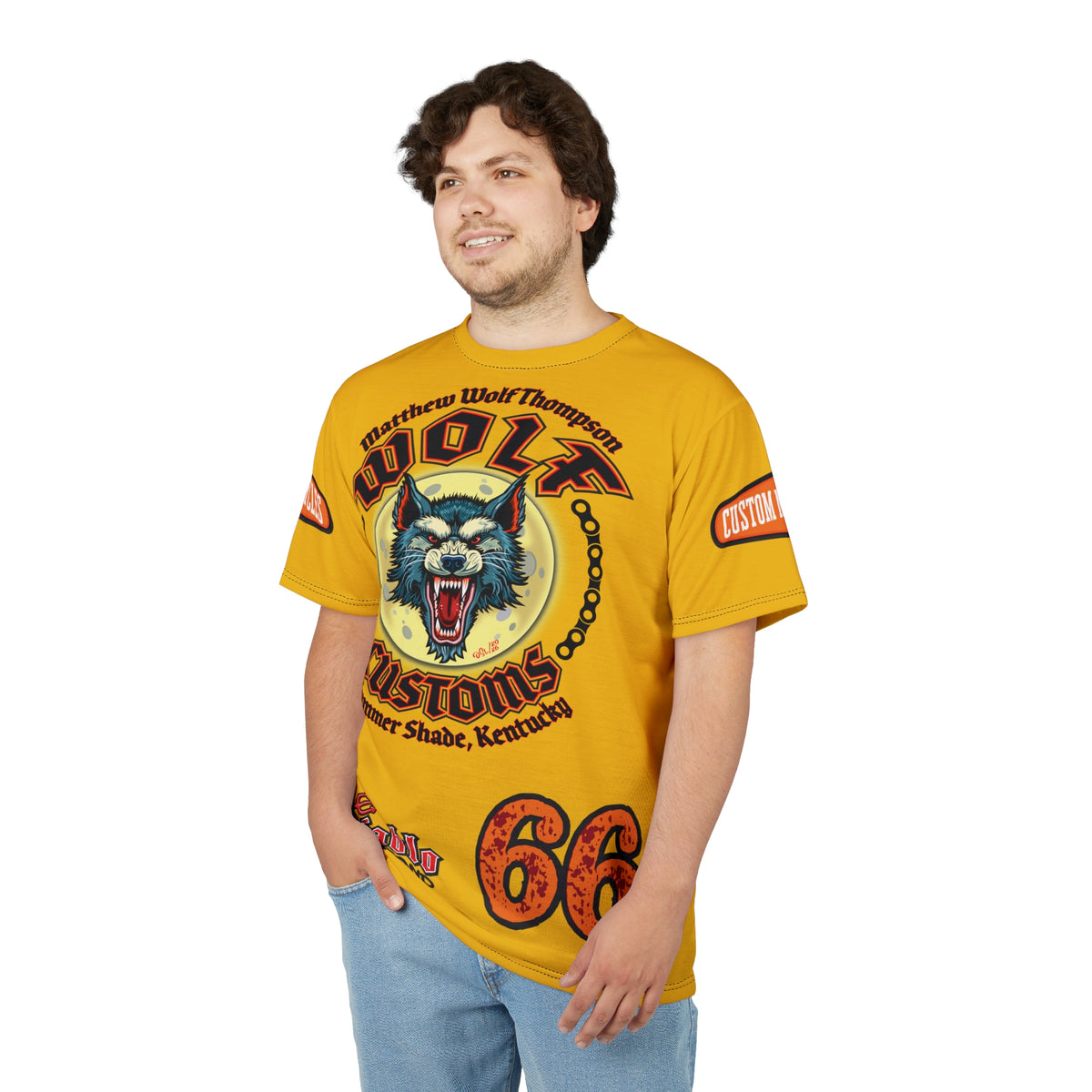 MWT Wolf Custom Motorcycles Super Tee — Viciously Cool High Performance Motorcycle Riding Shirt