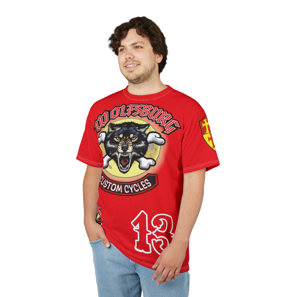 Wolfsburg Custom Cycles HiViz Graphic Super Tee for Bikers