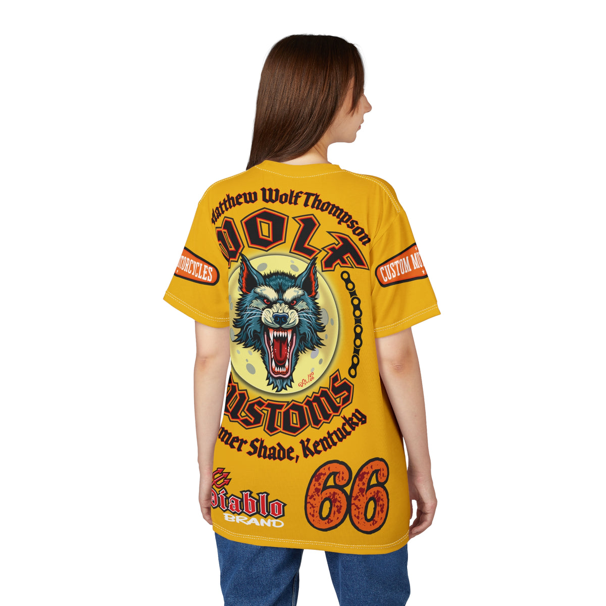MWT Wolf Custom Motorcycles Super Tee — Viciously Cool High Performance Motorcycle Riding Shirt