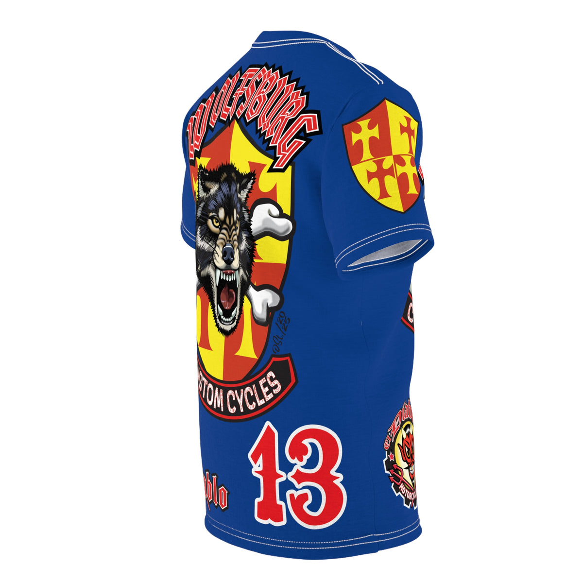 Wolfsburg Custom Cycles HiViz Graphic Super Tee for Bikers