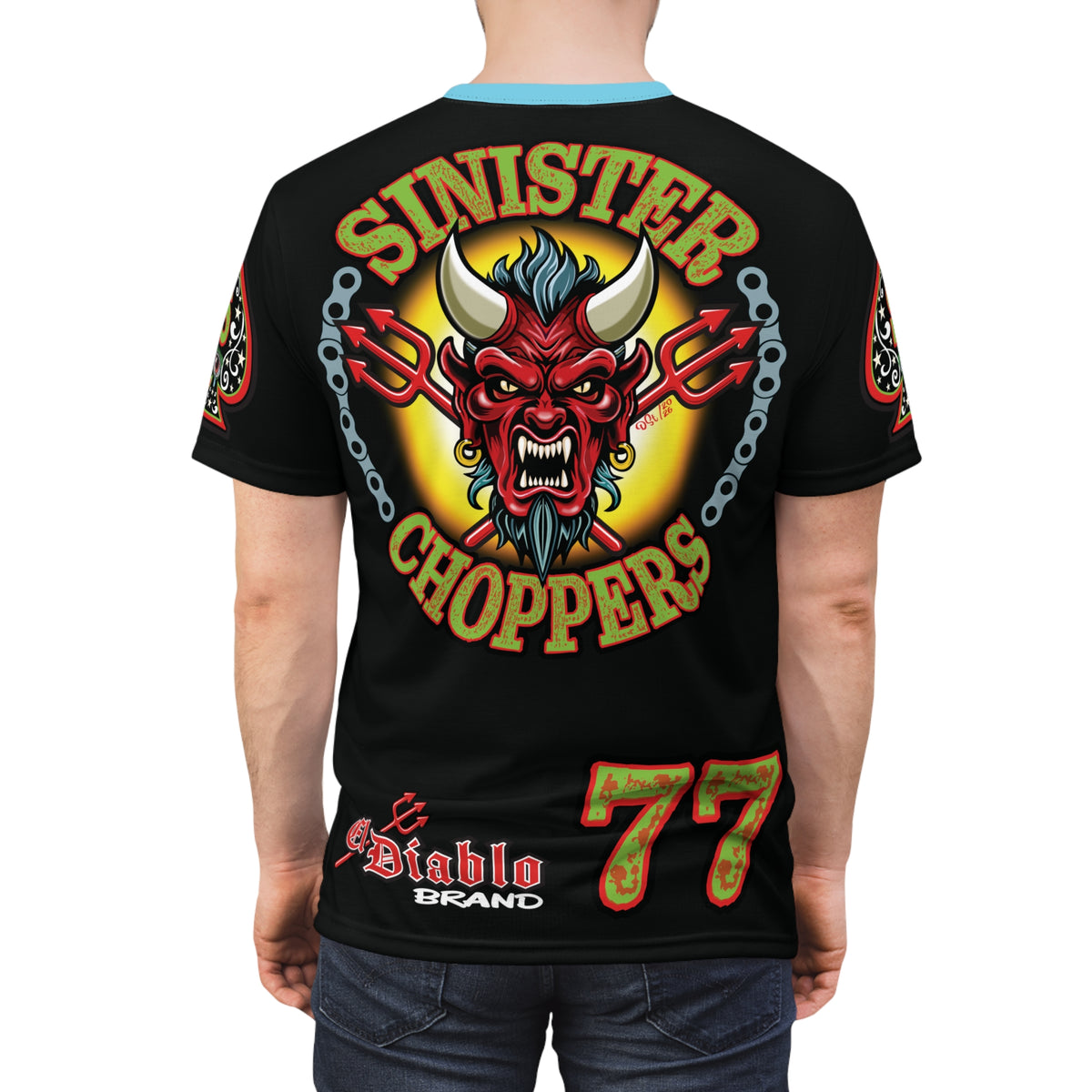 Sinister Choppers SPECIAL MIDNIGHT EDITION SUPER TEE— Ride Cool, Look Cool in our Best Super Tee