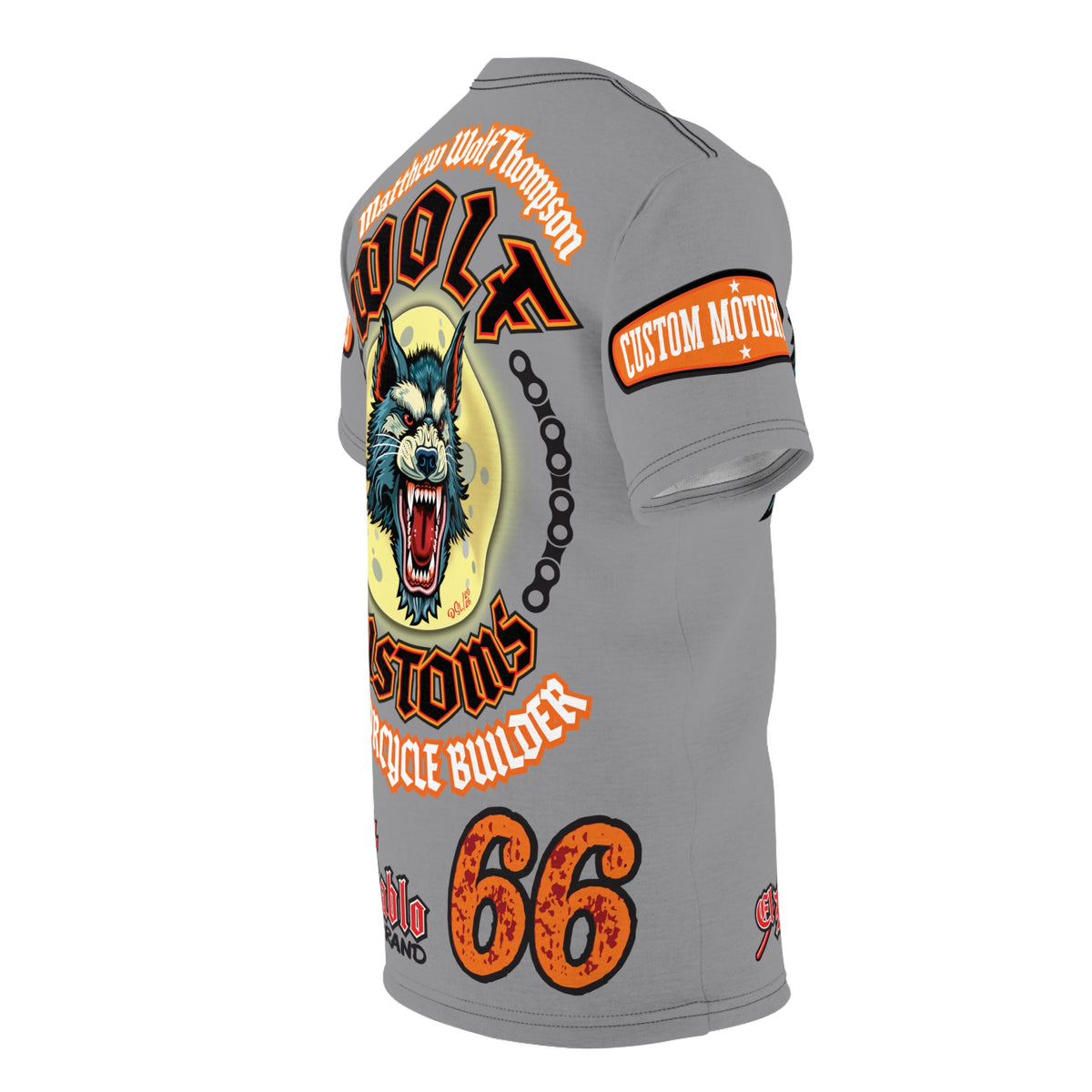 MWT Wolf Custom Motorcycles Super Tee — Viciously Cool High Performance Motorcycle Riding Shirt