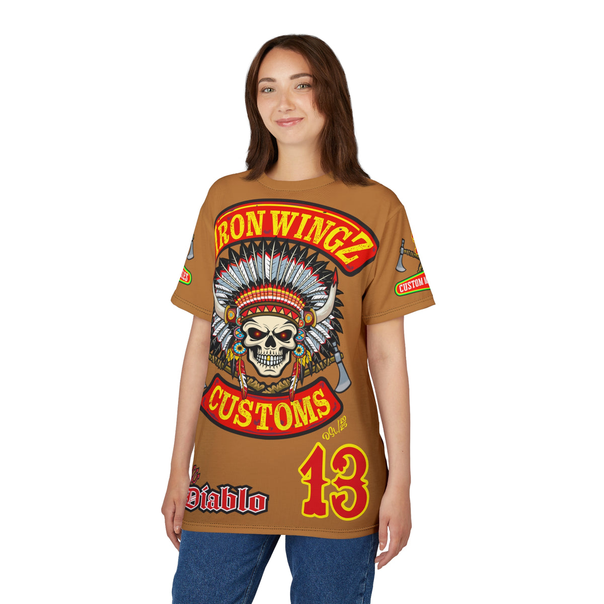 Iron Wingz Garage HiViZ Motorcycle Rider Super Tee