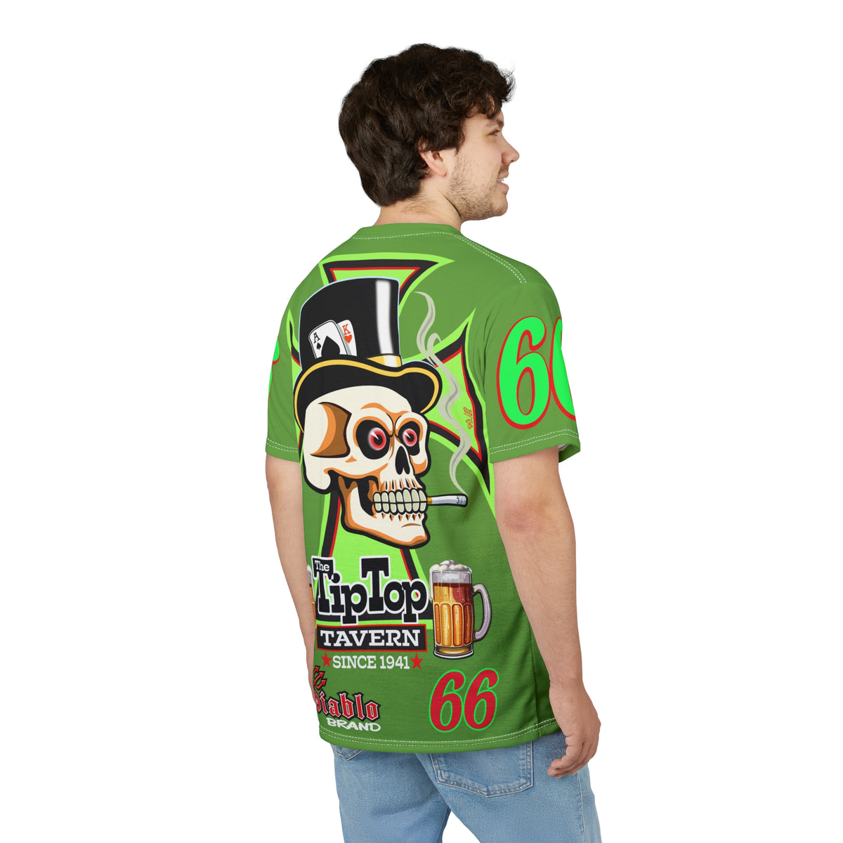 Tip Top Tavern Dive Bar Super Tee - Mean Green - Special Edition Graphics - America's Best Dive Bar - Bikes Beers Babes & Bros. - Biker Bar Tee