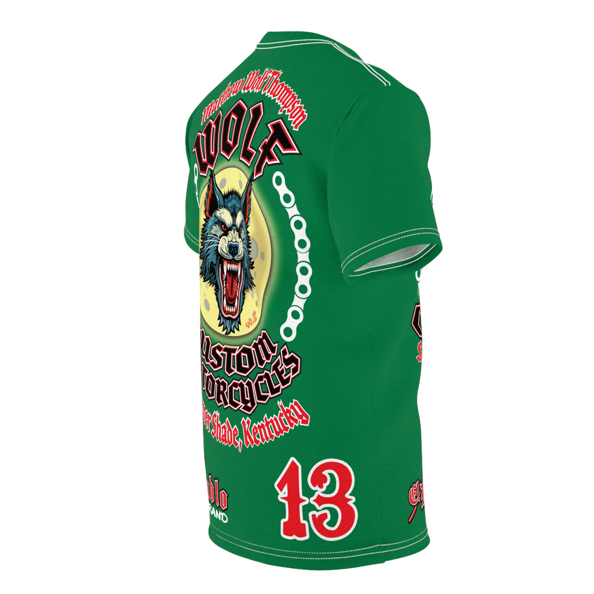 MWT Wolf Custom Motorcycles Super Tee — Viciously Cool High Performance Motorcycle Riding Shirt