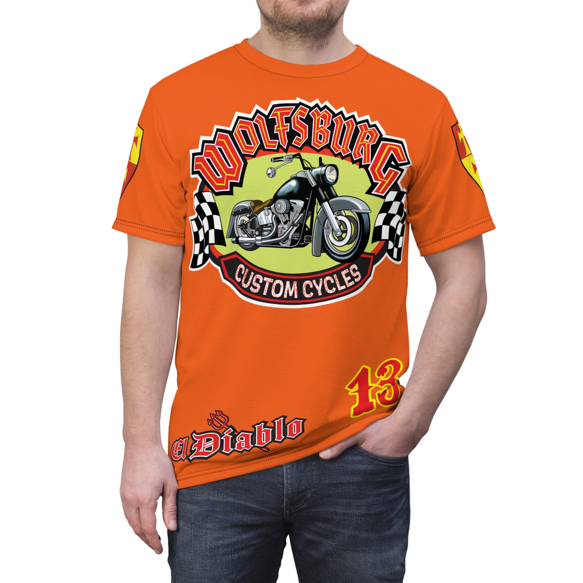 Wolfsburg Custom Cycles HiViz High Comfort Motorcycle Riders Super Tee