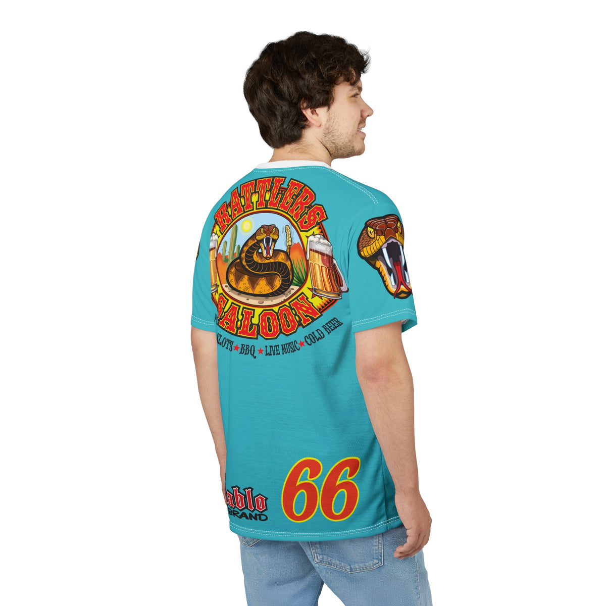 Rattlers Saloon  SUPER TEE — Vintage Biker 66 Graphic Shirt