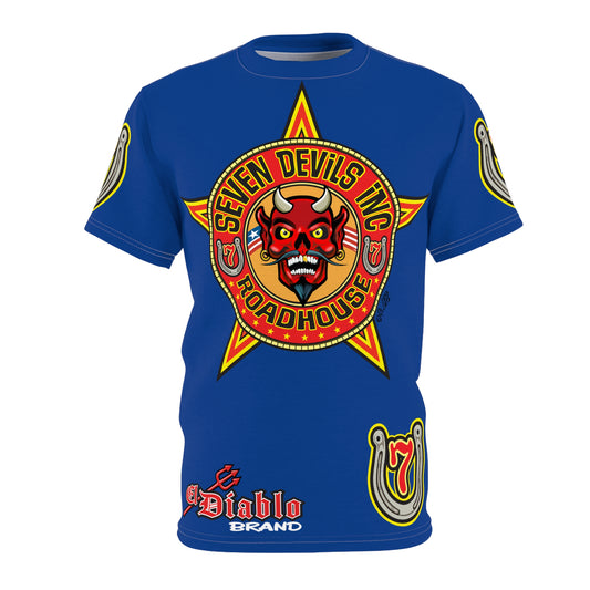 Seven Devils Inc. Roadhouse Deluxe HiViz Graphic Tee - Motorcycle Custom Riding Super Tee